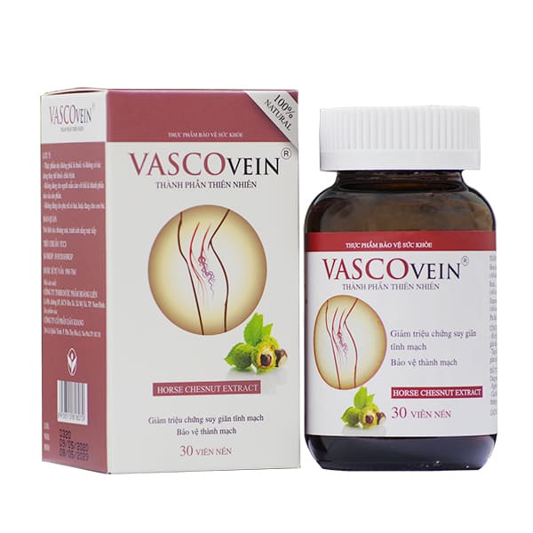 Viên uống Vascovein hỗ trợ giảm các triệu chứng giãn tĩnh mạch